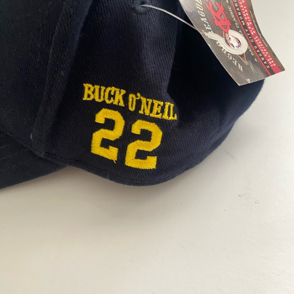 KC Buck O’Neil tribute hat Navy and Yellow Cap - Picture 2 of 5